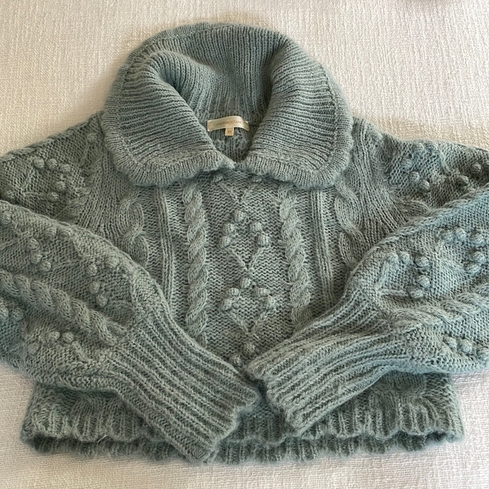 LoveShackFancy Berger Cropped Sweater